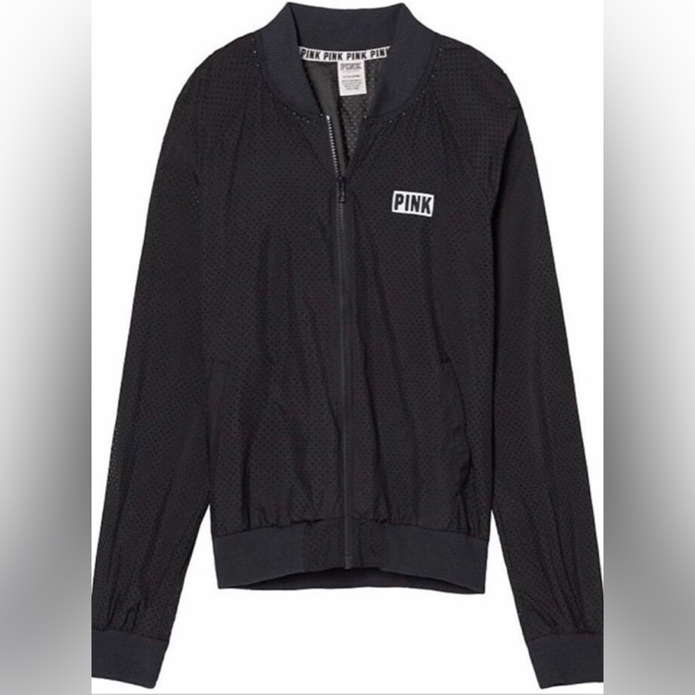 PINK Victoria’s Secret Large Black Woman Anorak Bomber Winterbreaker